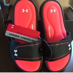 Under Armour footwear girls grade school slide ons